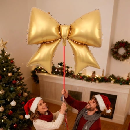 RuiJiao Large PVC Bow Balloon, Reusable Party Decoration and Photo Prop, Multi-Color for Birthday, Coffee Shop Decor