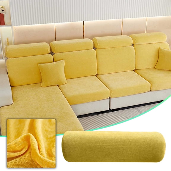 RuiJiao Leather Sofa Headrest Covers Small, Elastic Non-Slip Protector with Durable Fabric, Universal Fit Couch Pillow Slipcovers for Comfort and Protection (20-35x50-65cm)