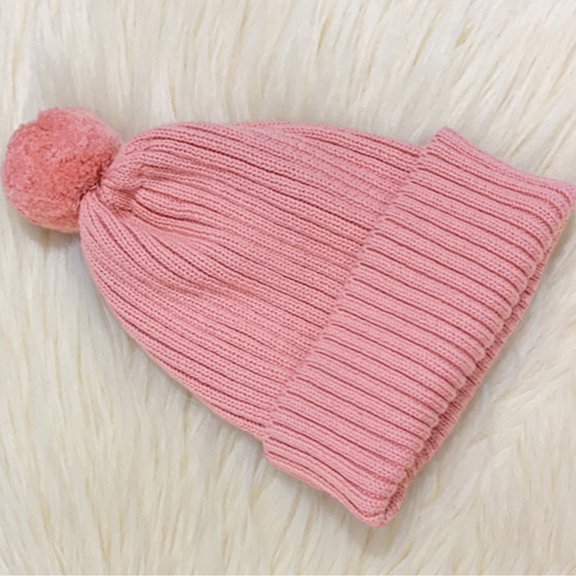 RuiJiao Medium Size Polyester Kids Knitted Hat with Custom Name Embroidery, Handmade Warm Winter Cap for Babies and Infants