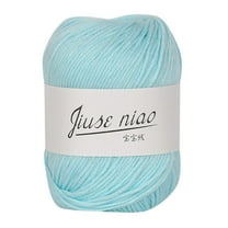 RuiJiao Milk Cotton Baby Knitting Yarn, 50g Chunky Soft Hand-Dyed Crochet Wool for Infant Care, Eco-Friendly Hypoallergenic Colorful Craft Thread (UK 12-13 Needle, 3-4mm Size)