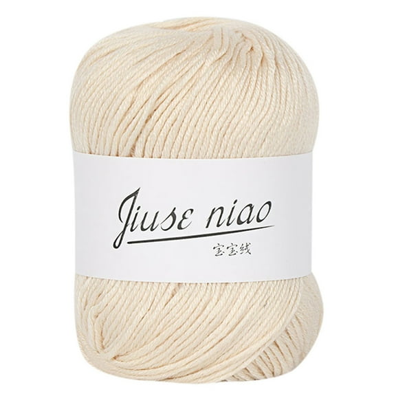 RuiJiao Milk Cotton Baby Knitting Yarn, 50g Chunky Soft Hand-Dyed Crochet Wool for Infant Care, Eco-Friendly Hypoallergenic Colorful Craft Thread (UK 12-13 Needle, 3-4mm Size)