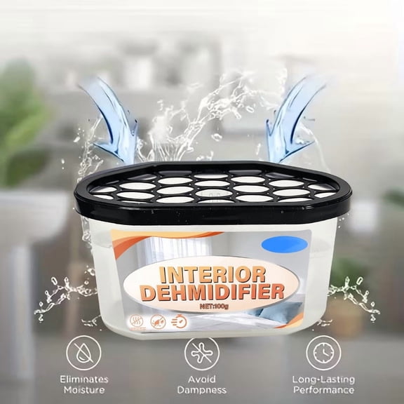 RuiJiao Moisture Absorber Boxes, Dehumidifier for Closet and Bathroom, Humidity Absorber for Wardrobe, Bedroom, RV and Car, Fragrance-Free Moisture Control, Unscented