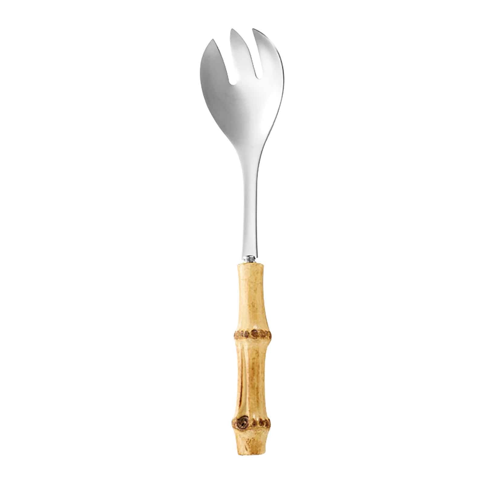 RuiJiao Natural Bamboo Handle Stainless Steel Tableware, Dessert Salad ...
