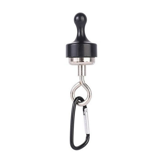 RuiJiao Outdoor Magnetic Suction Cup Hook with Heavy Duty Neodymium Magnet, 15lb Capacity Hanging Hook for Camping Tents, RV, Kitchen, Lights and Keys, Tool-Free Locking Clip (2 Pack)