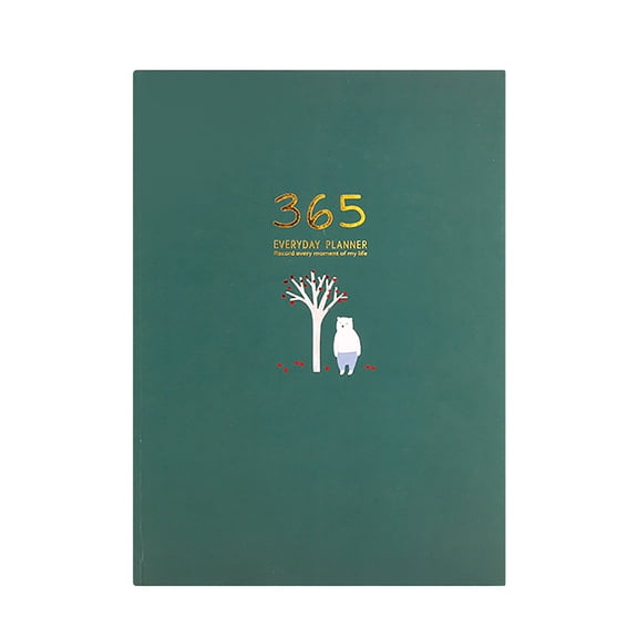 RuiJiao Planner Notebook, 365 Days Daily Monthly Schedule Book with Cute Anime Design, Portable Agenda for Students Office Home Use
