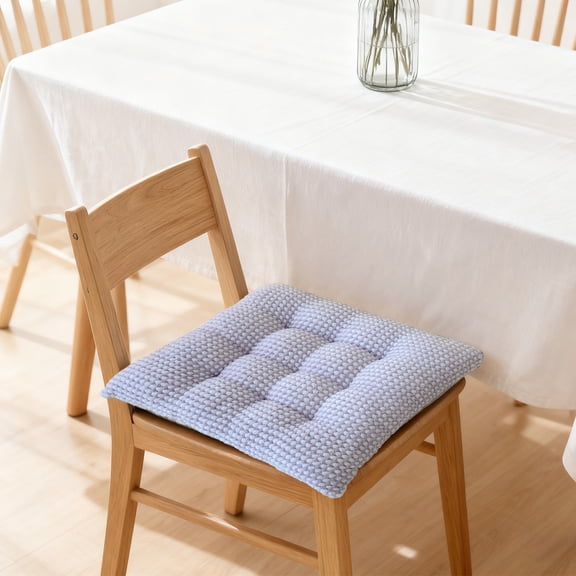 RuiJiao Plush Square Winter Seat Cushion with Backrest, Soft Polyester Fabric, 40x40cm Size, Assorted Colors for Home Office Study Dining Room Dormitory Use, Comfortable and Eco-Friendly