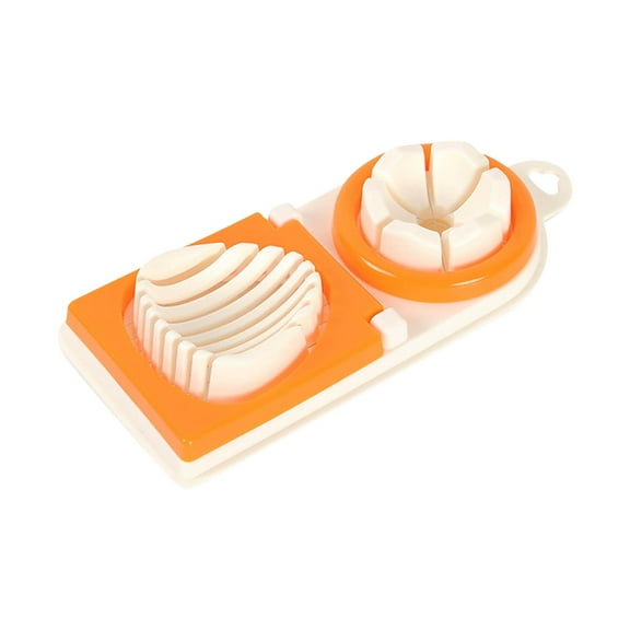 RuiJiao Premium Stainless Steel Egg Slicer - Multifunctional Kitchen Tool for Perfectly Cut Eggs, Boiled Eggs, and More - Elegant Double-Blade Design