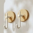 thumbnail image 1 of RuiJiao Premium Walnut Adhesive Hooks - Heavy Duty, Non-Perforated, Non-Marking for Bathroom, Kitchen, and Household Use - Strong Load Bearing, 1 of 6