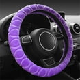 thumbnail image 1 of RuiJiao Premium Winter Soft Velvet Steering Wheel Cover, Non-Slip Elastic Polyester Universal 38cm Fit for Cars (Blue, Pink, White, Red, Purple), Warm and Safe Driving, Easy Installation, 1 of 6