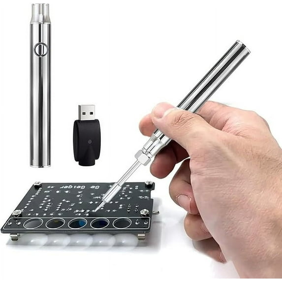 RuiJiao Professional Adjustable Voltage Soldering Iron Kit - 650mAh Battery, 3-Level Voltage Control, USB Charging, Ideal for Electronics Repair