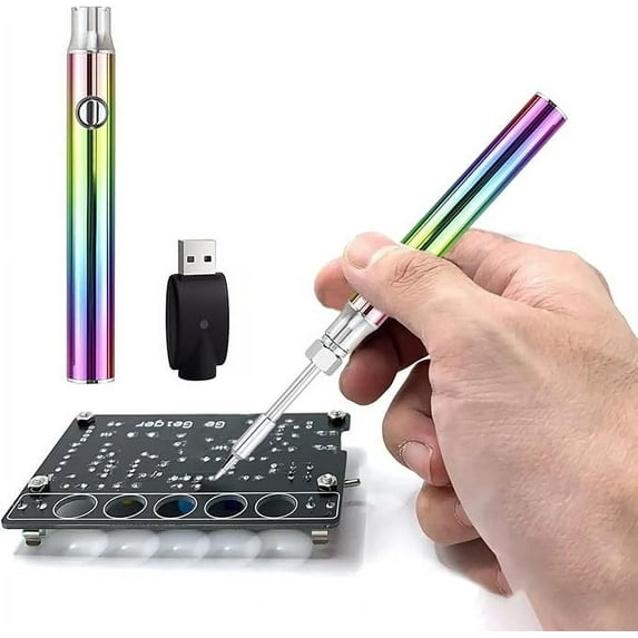 RuiJiao Professional Adjustable Voltage Soldering Iron Kit - 650mAh Battery, 3-Level Voltage Control, USB Charging, Ideal for Electronics Repair