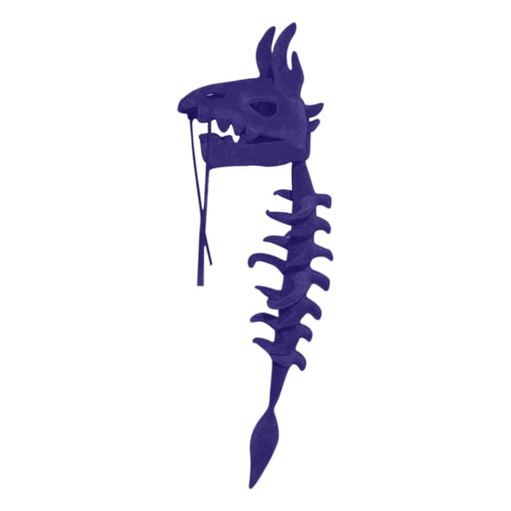 RuiJiao Realistic Dinosaur Skeleton Costume with Adjustable Straps, Soft Material, 80cm for Role-Play