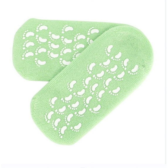 RuiJiao Reusable Moisturizing Gel Socks for Dry Cracked Feet,Soft Cotton and Vitamin E Foot Care, Non-Slip Hydrating Heel Sleeves, Washable Moisturization Socks for Callus and Rough Skin Relief