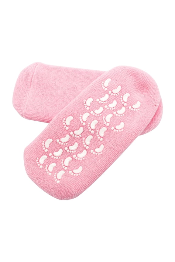Reusable Moisturizing Gel Socks for Dry Cracked Feet,Soft Cotton and Vitamin E Foot Care, Non-Slip Hydrating Heel Sleeves, Washable Moisturization Socks for Callus and Rough Skin Relief