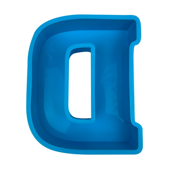 RuiJiao Small 26 Letters Alphabet Silicone Cake Baking Mold Blue Reusable for Birthday Party Decor