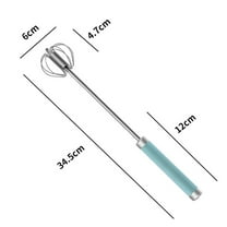 RuiJiao Stainless Steel Semi-Automatic Whisk, Stainless Steel Egg Hand Push Rotary Whisk Blender, Hand Push Mixer Stirrer Tool for Cooking Kitchen Home Egg Milk