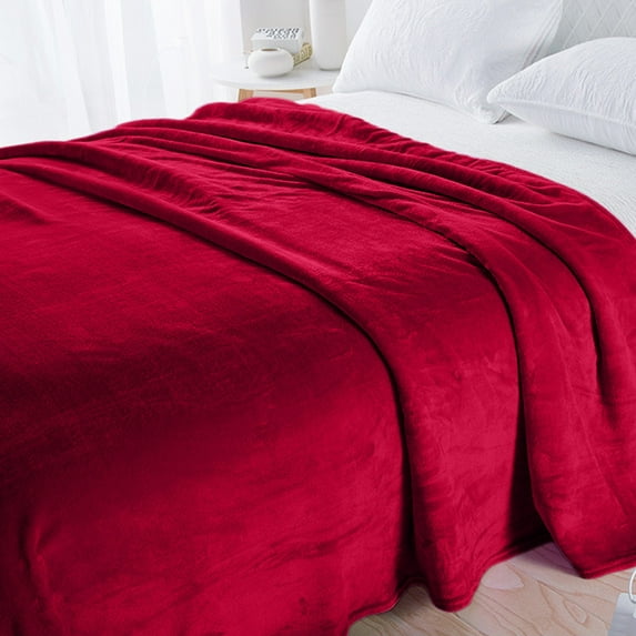 RuiJiao Super Soft Coral Velvet Blanket - Solid Color, Cozy & Lightweight, Ideal for Single or Double Use, Perfect for Air Conditioning Rooms (100x150cm)