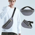 thumbnail image 1 of RuiJiao Unisex Adjustable Fanny Pack - Crossbody Belt Bag with 2 Zippered Pockets for Travel, Running, and Cycling - Plus Size, Stylish and Practical, 1 of 6