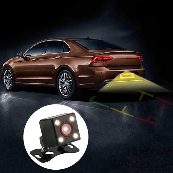 RuiJiao Vehicle Backup Camera Waterproof Car Rear View Camera 170° Wide Angle 12 LED Night Visions Backup Reversing Parking Cameras