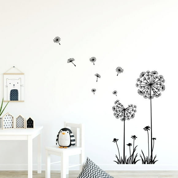 RuiJiao Dandelion Themed Wall Decals - Unique and Creative Decor for Walls and Windows, Ideal for Personalizing Your Living Space