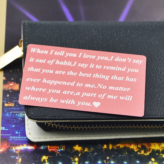 RuiJiao Wallet Insert Card Gifts, Gifts for Valentines Gifts for Him Her Anniversary Wallet Insert Card Love Note for Husband Wife Boyfriend Girlfriend Romantic Gifts