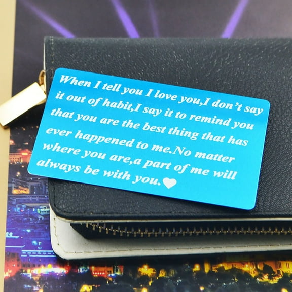 RuiJiao Wallet Insert Card Gifts, Gifts for Valentines Gifts for Him Her Anniversary Wallet Insert Card Love Note for Husband Wife Boyfriend Girlfriend Romantic Gifts