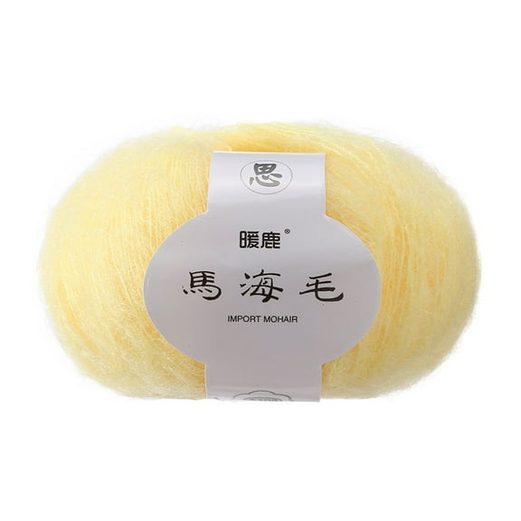 RuiJiao Warm Deer Soft Mohair Knitting Yarn, 41 Colors Chunky Wool Crochet Thread for Scarf Shawl Sweater DIY Craft, 2.0mm Needle Hand Washable