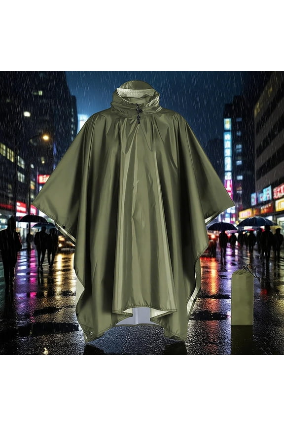 Waterproof Cape Raincoat for Women, Quick-Dry Odor-Resistant Multi-Functional Outdoor Wear (Summer/Spring/Winter), Polyester Long Sleeve Raincoat for Party,Casual,Sport, Asian Size