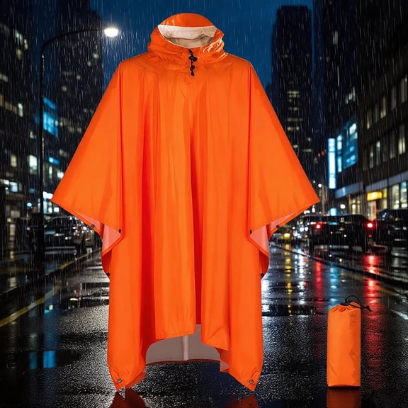 RuiJiao Waterproof Cape Raincoat for Women, Quick-Dry Odor-Resistant Multi-Functional Outdoor Wear (Summer/Spring/Winter), Polyester Long Sleeve Raincoat for Party,Casual,Sport, Asian Size