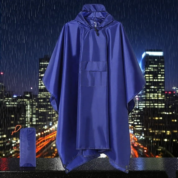 RuiJiao Waterproof Cape Raincoat for Women, Quick-Dry Odor-Resistant Multi-Functional Outdoor Wear (Summer/Spring/Winter), Polyester Long Sleeve Raincoat for Party,Casual,Sport, Asian Size