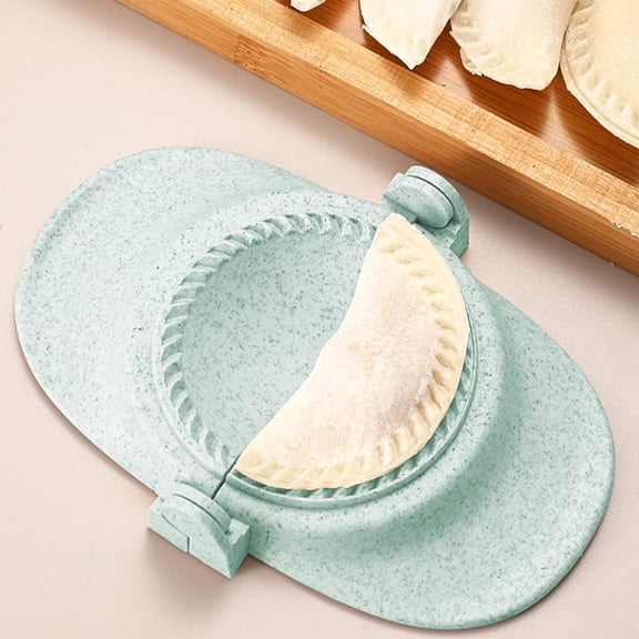 RuiJiao Wheat Straw Plastic Dumpling Maker Press, Eco-Friendly Dumpling Mold with Sealed Edge Design for Leak-Proof Dumplings, Pastry Pie Tool, Dishwasher Safe, 8 Inch Large Size