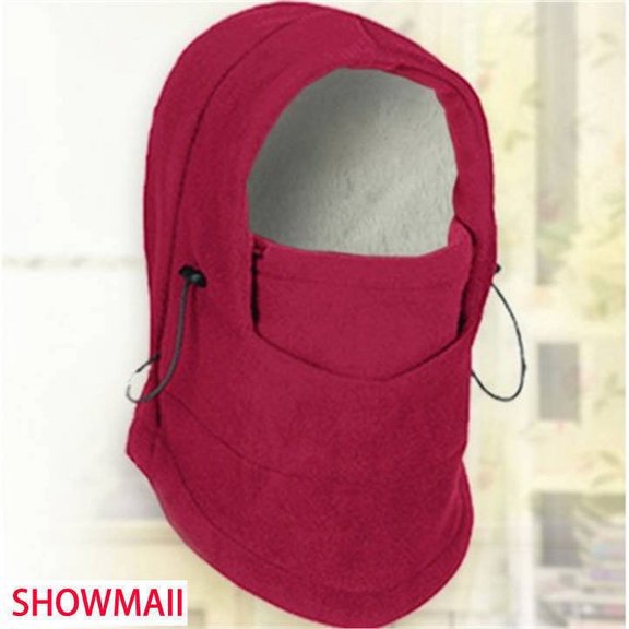 RuiJiao Women's Winter Fleece Beanie with Neck Gaiter, Thermal Warm Ski Mask for Outdoor Sports, Hunting, Fishing Cold Weather Hat (Solid Color)