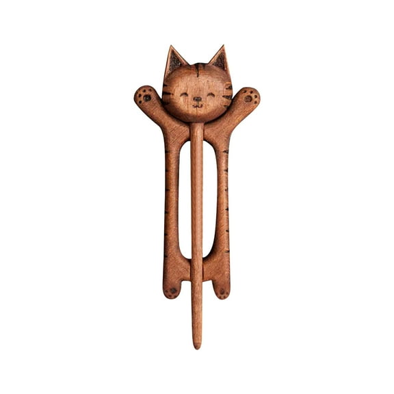 RuiJiao Women's Wooden Pattern Brooch Pin - Scarf Buckle Clasp, Sweater Pin, DIY Badge Jewelry, Fashion Accessory for Winter