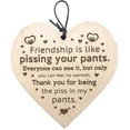 thumbnail image 1 of RuiJiao Wooden Hanging Sign Best Friend Birthday Gifts Thank You Heart Shaped Friendship Plaque Tags Crafts Christmas Home DIY Tree in Heaven Wall Hangings, 1 of 5