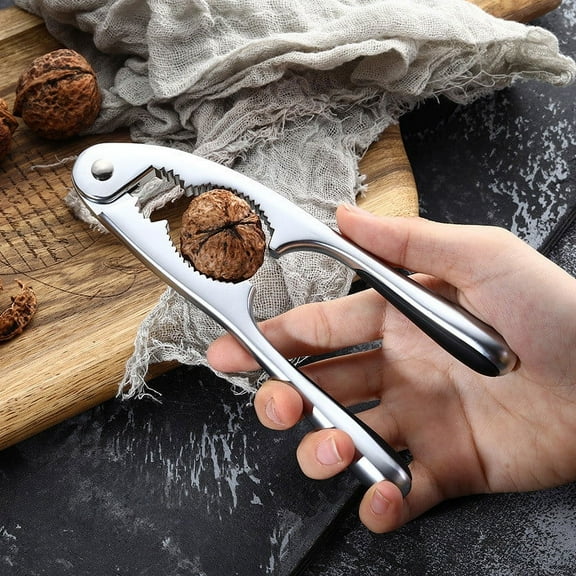 RuiJiao Zinc Alloy Nut Cracker Tool, Heavy Duty Walnut Sheller with Ergonomic Non-Slip Handle, Kitchen Pliers for Easy Nut Cracking