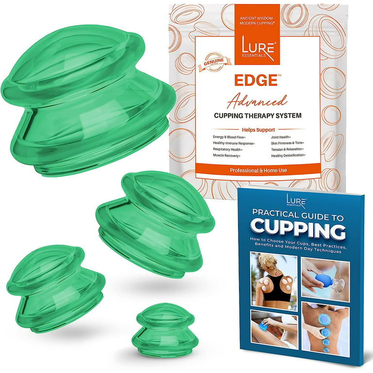 RuiKe Edge Cupping Set – Ultra Clear Blue Silicone Cupping Therapy Set For  Cellulite Reduction And Myofascial Release - Massage Therapists And Home  Use 
