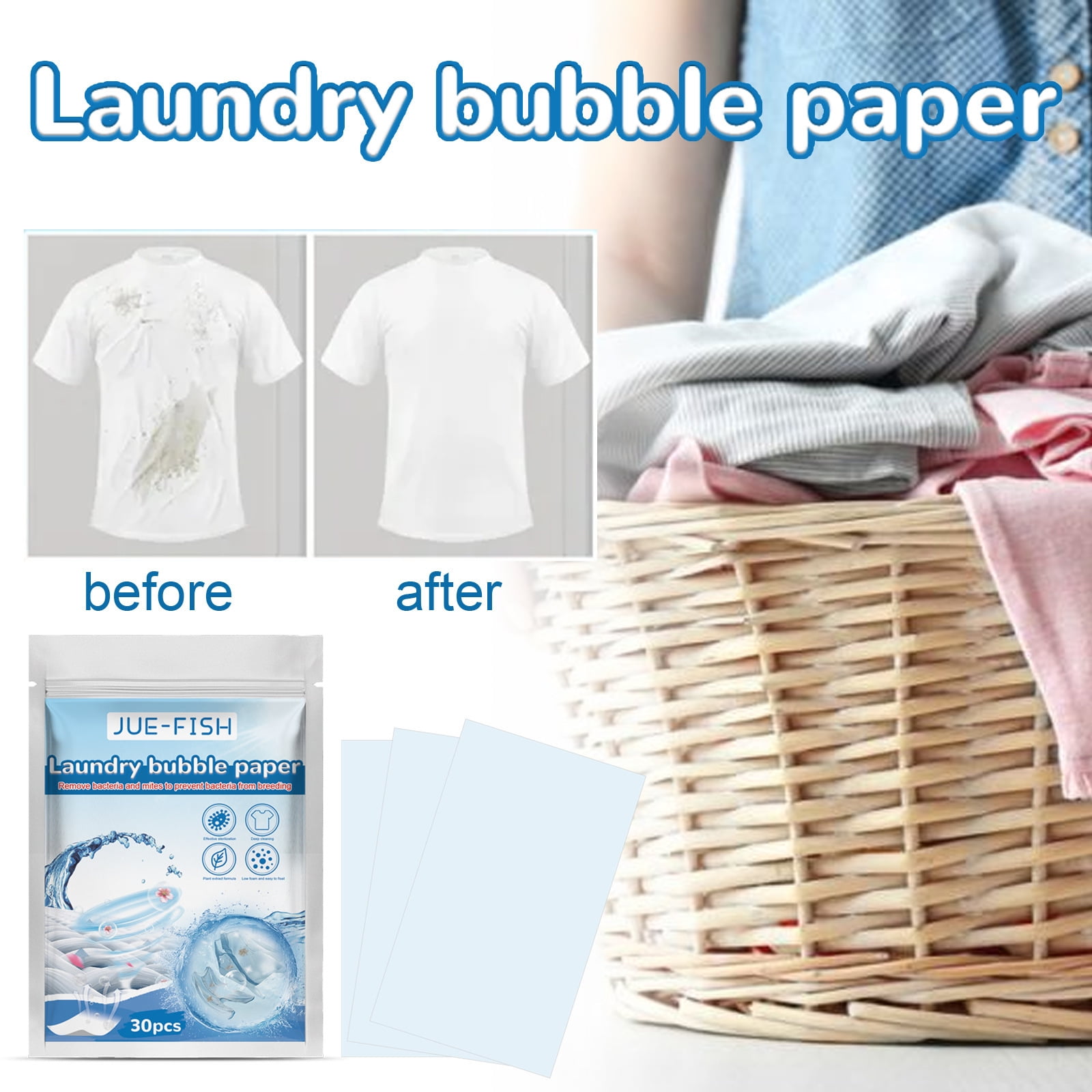 RuiKe Travel Laundry Detergent, Laundry Tablets Washing Detergent with