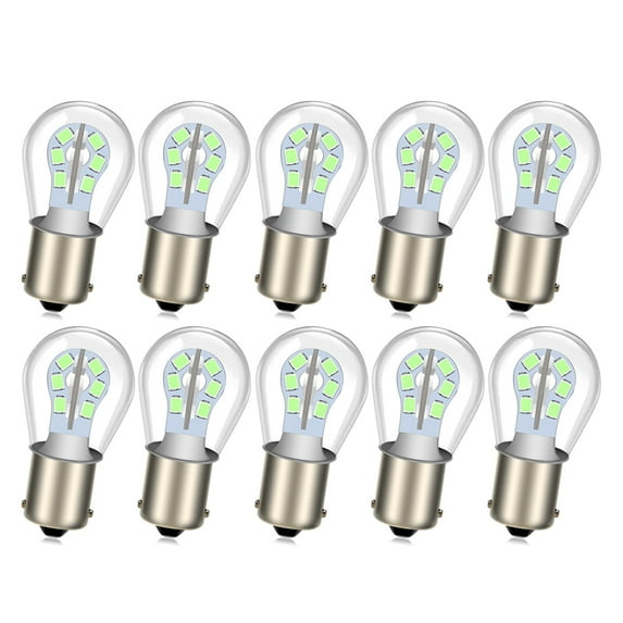 Ruiandsion 10pcs 1156 LED Bulb BA15S 7506 12V Green Replacement for Backup Reverse Turn Signal Tail Lights,Non-polarity