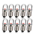 thumbnail image 1 of Ruiandsion 10pcs E10 Base Socket LED Bulb Replace Torch Flashlight Bulbs 24V Non-Polarity Red, 1 of 1