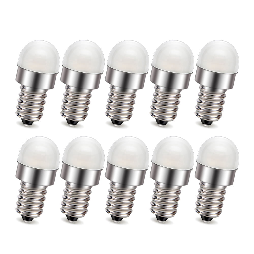 Ruiandsion E12 Small LED Bulb, Warm White 100LM 1W, Non-Dimmable 110V AC for Dinner Room Ambiance, 10-Pack