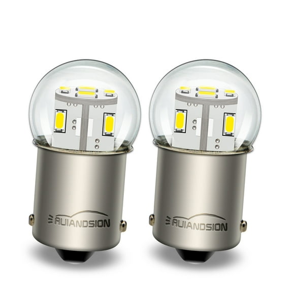 Ruiandsion 1156 LED Bulb 6V White BA15S P21W 7506 LED Bulb Replacement for Backup Reverse Turn Signal Tail Lights,2 PCS