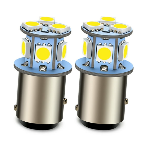 Ruiandsion 1157 BAY15D White 6 Volt LED Light Bulb 160 Lumen No Polarity Energy Saving Car Tail Stop Light,2Pcs