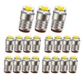 thumbnail image 1 of Ruiandsion 15-Pack E5 E5.5 COB Miniature Screw LED Light Bulb, 6V 0.01W 80LM 3000K Warm White for Vintage Clock Radio Instrument Panel Lamp Indicator, 1 of 9