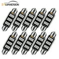 thumbnail image 1 of Ruiandsion 211-2 578 LED Bulbs, Festoon Green Super Bright 41mm/42mm 212-2 569 6413 Interior Map, Dome, Trunk, Step Courtesy, Door Lights 4014 SMD Lamps 10Pcs, 1 of 8