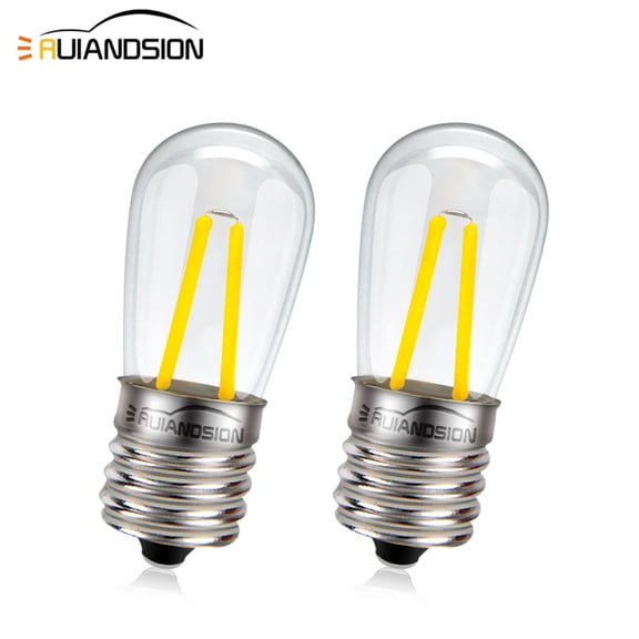 Ruiandsion Microwave LED Bulb E17 Base,110V 1.5W 200LM 6000K White,Safe for Oven and Microwave Use,Pear Bulb,pack-2