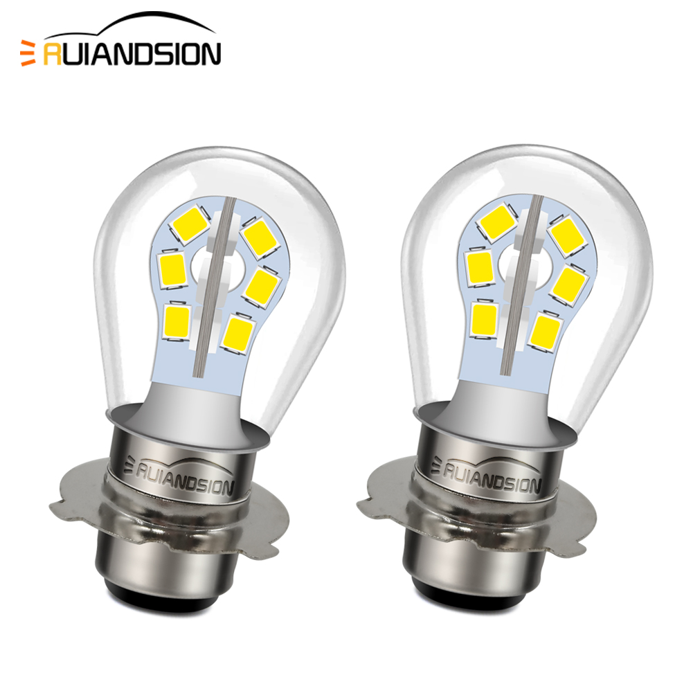 Ampoules LED Moto Bicolores Blanc/Jaune - P15D-25-3 - 30W Super Lumineuses - AC/DC 12-80V - Pour Phare Haut/Bas