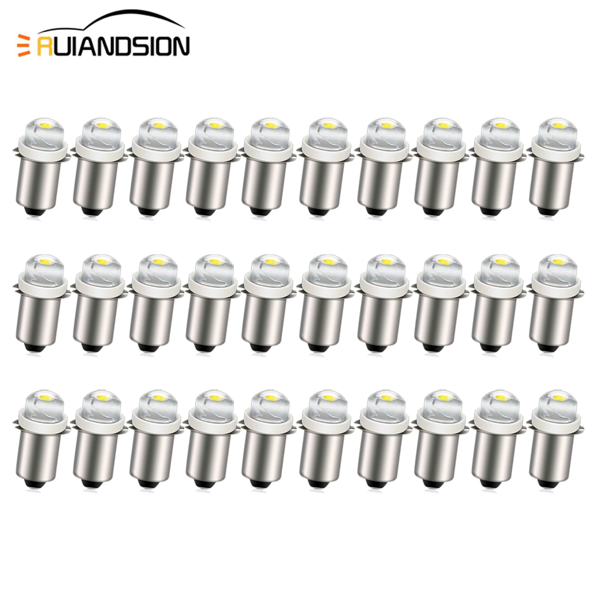 Tiny Led Bulb R 5 Ruiandsion 30-Pack P13.5S Miniature LED Light Bulb, 18V 1W 100LM 6000K ...