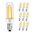 thumbnail image 1 of Ruiandsion 3000K Warm White E10 LED Bulb,6 Volt Low Voltage Soft Light for Crafts Holiday Displays Flashlight Replacement,pack-10, 1 of 10