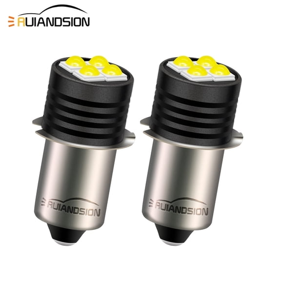 Ruiandsion P13.5S Mini Bulb, 3V 3.6V 4V 4.5V, 0.6W 500lm Cool White, Replacement for Flashlight,2-Pack