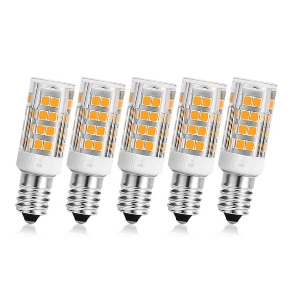 Ruiandsion E12 Base  Warm White LED Light Bulb, 110-130V 4W 350LM, for Bedroom Lamp Nightstand Atmosphere Lighting, 5-Pack